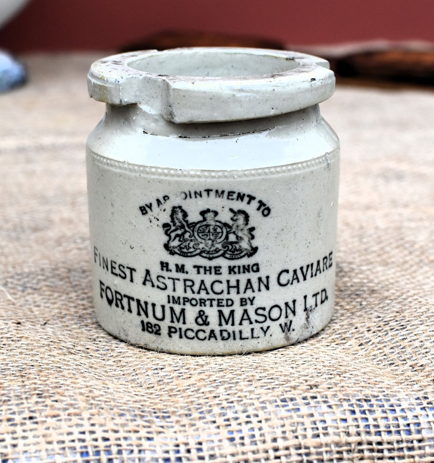 Antique Fortnum and Mason Caviar pot