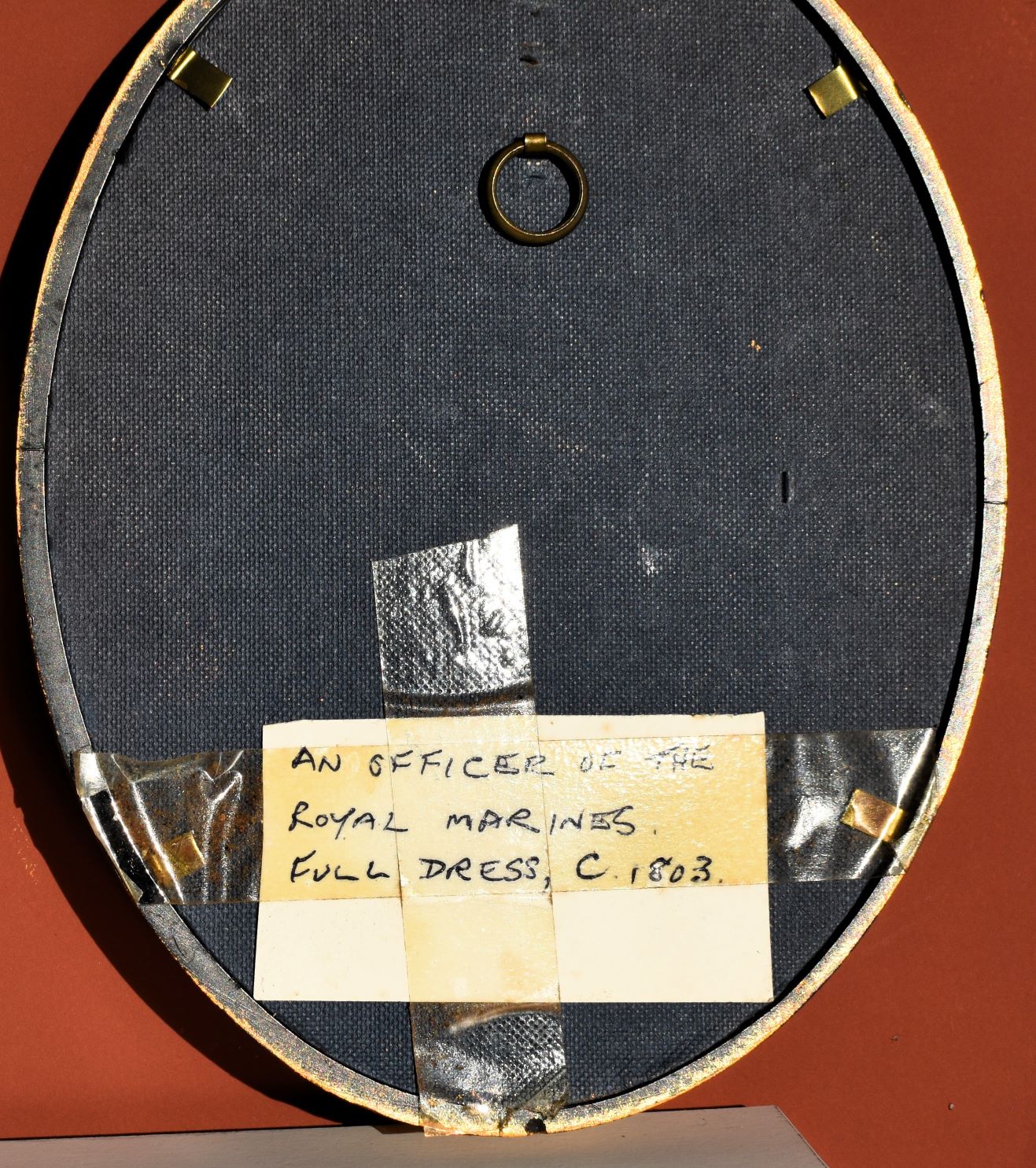 the back of one reads 'an officer of the royal marines, full dress, circa 1803'