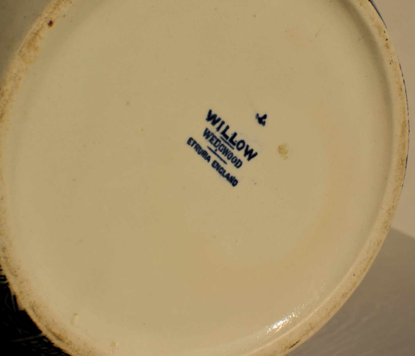 The base of the jug says Willow Wedgwood Etruria England